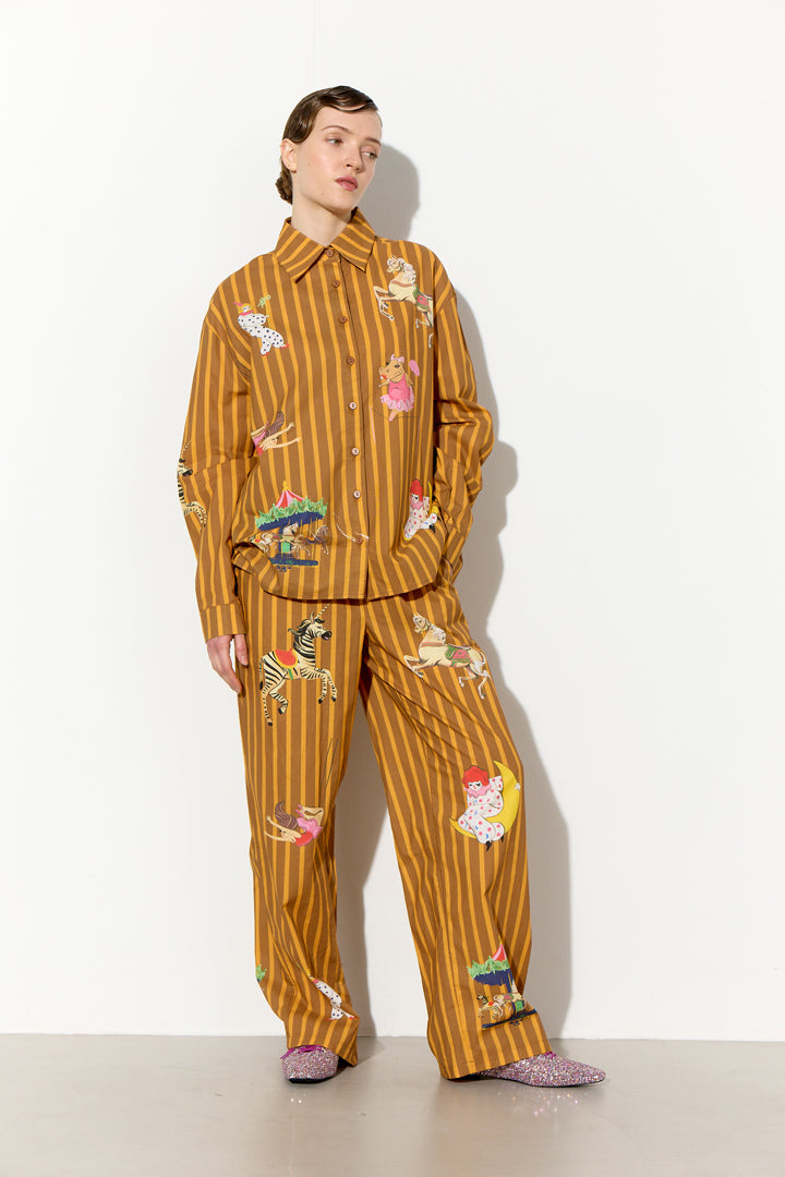 HUNKØN Cosmia Shirt Skjorter Caramel Showstopper Art Print