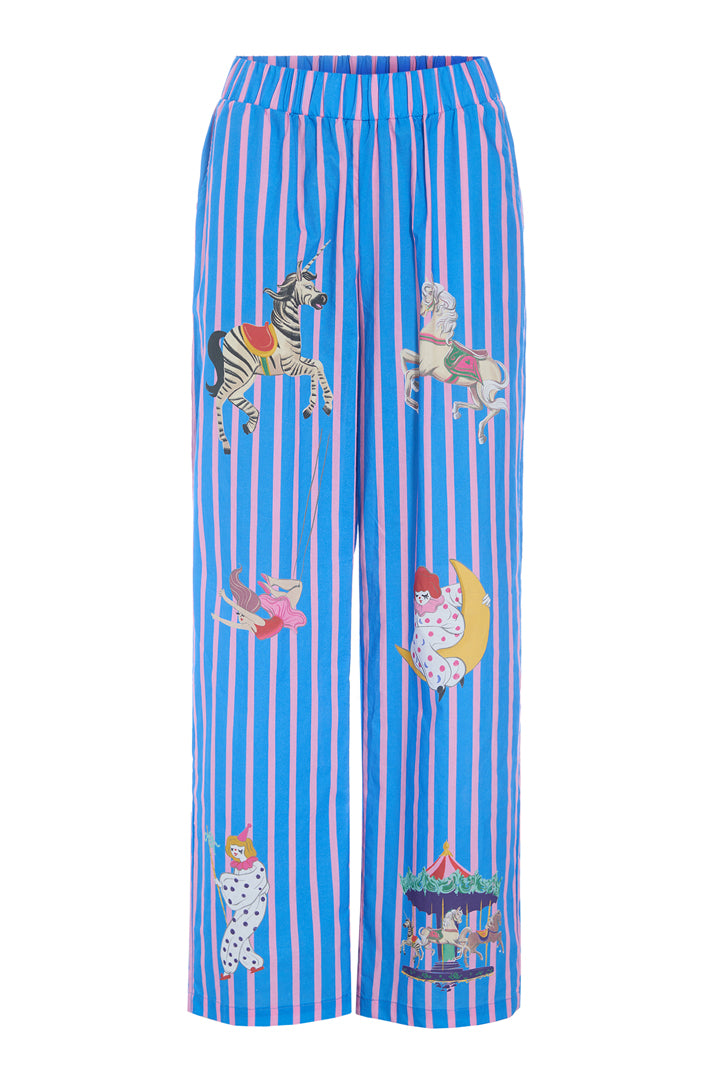 HUNKØN Cosmia Trousers Bukser Blue Showstopper Art Print