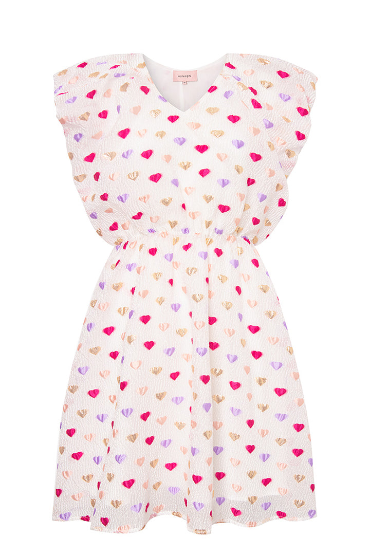 HUNKØN Dahlia Wing Dress Kjoler Pink Hearts