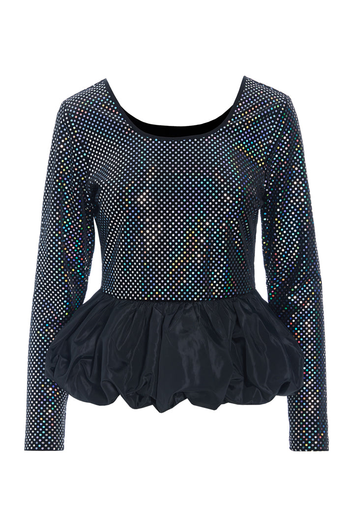 HUNKØN Daisy Blouse Bluser Black Disco
