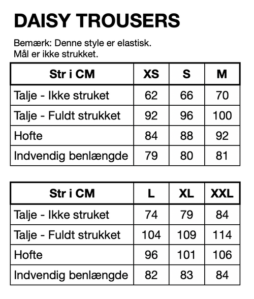 HUNKØN Daisy Trousers Bukser Black Disco