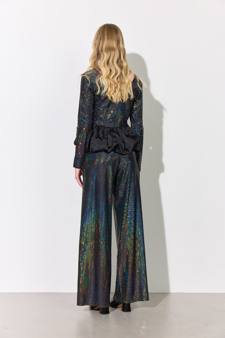 HUNKØN Daisy Trousers Bukser Black Disco