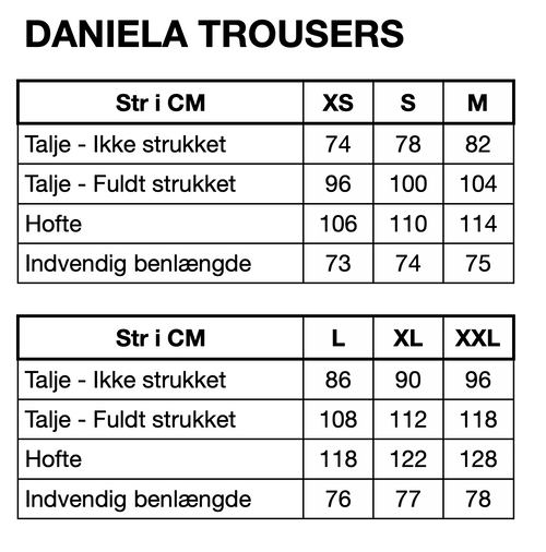 HUNKØN Daniela Trousers Bukser Black