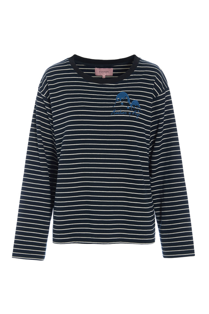 HUNKØN Davy Blouse Bluser Black