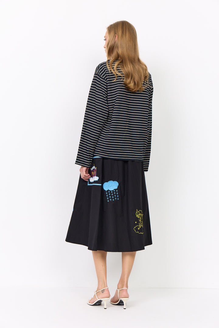 HUNKØN Davy Blouse Bluser Black
