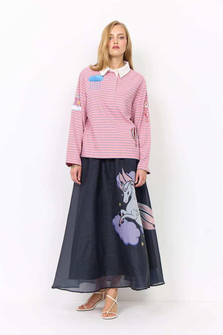 HUNKØN Davy Poloshirt Bluser Rose