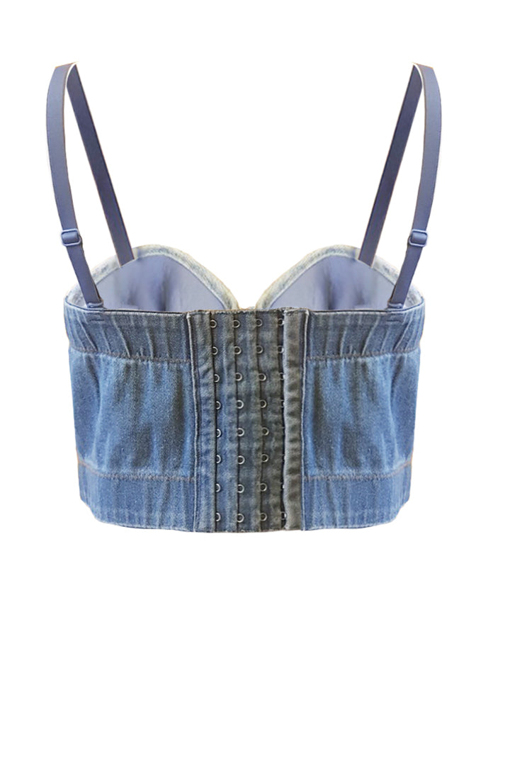 HUNKØN Dion Corsage Accessories Denim Blue