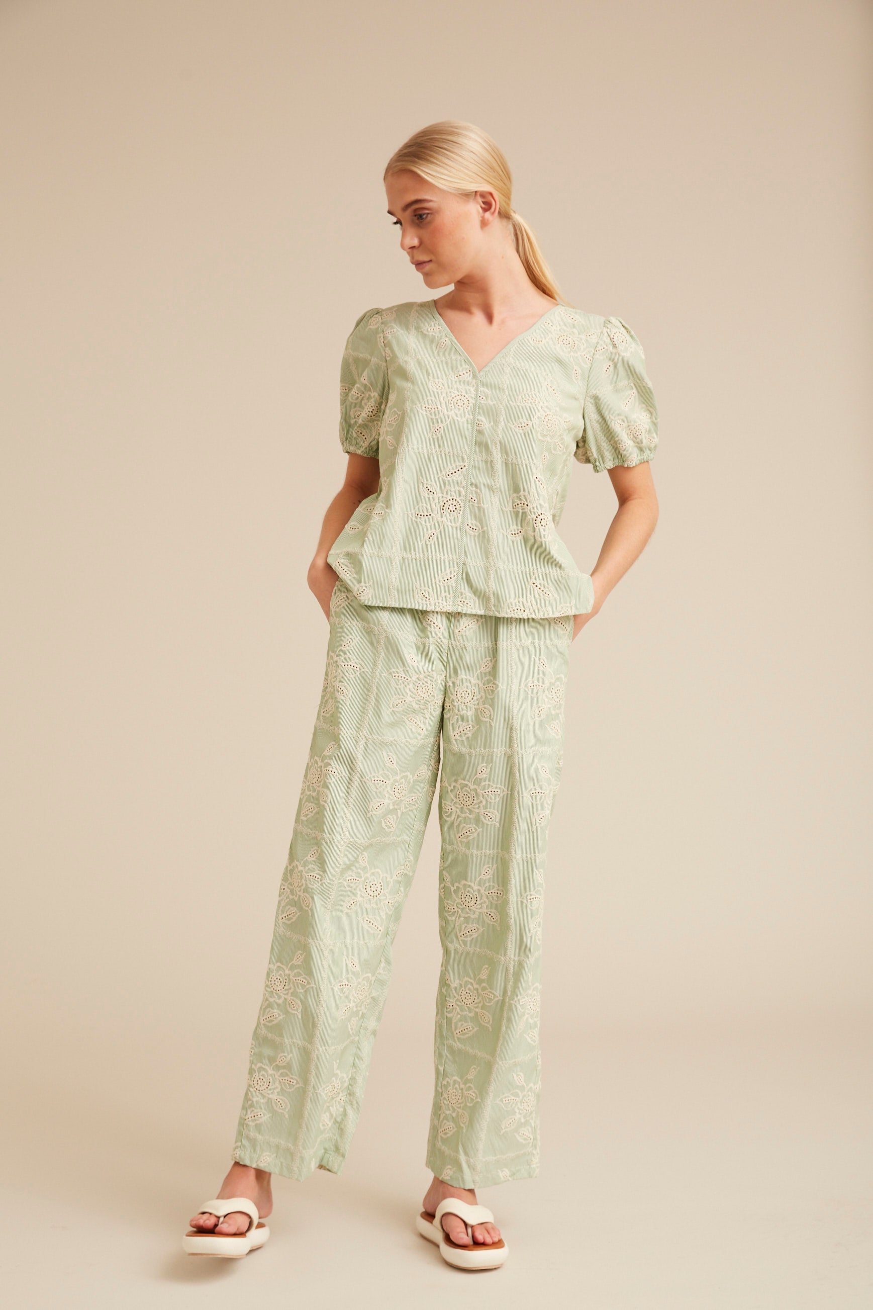 HUNKØN Ditte Trousers Bukser Green