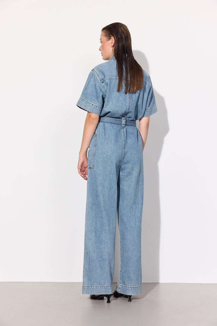 HUNKØN Dolly Denim Jumpsuit Flyverdragter Light Denim