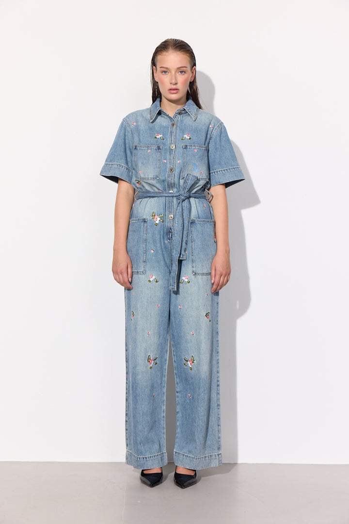 HUNKØN Dolly Denim Jumpsuit Flyverdragter Light Denim