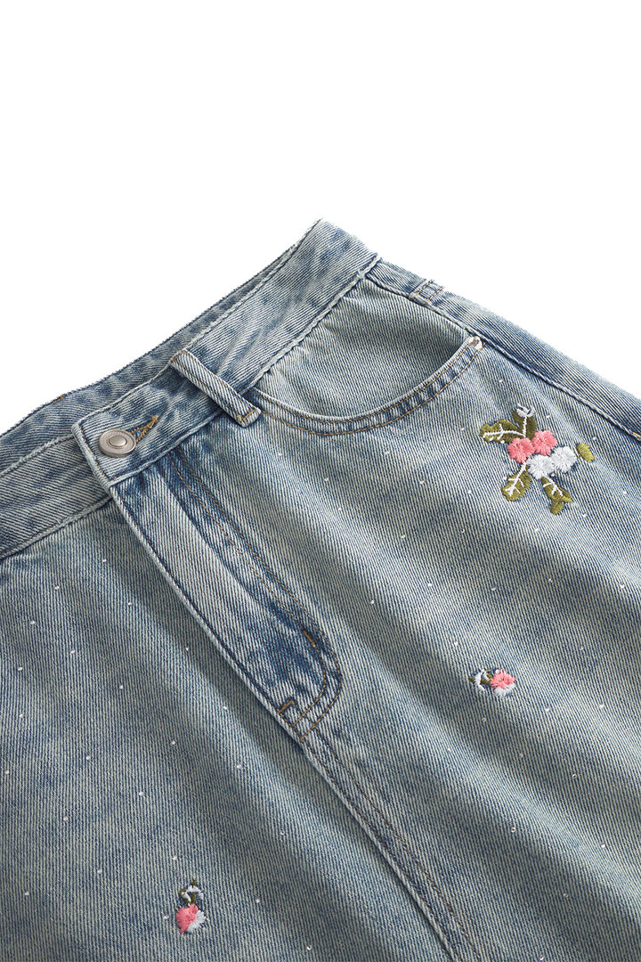 HUNKØN Dolly Denim Skirt Nederdele Light Denim