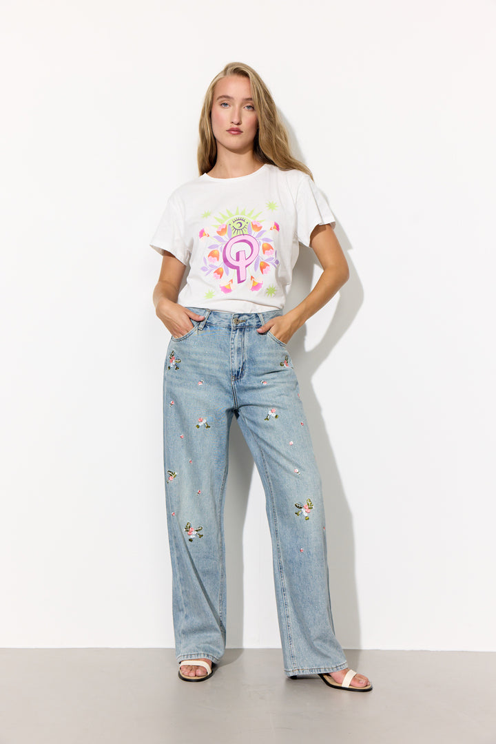 HUNKØN Dolly Denim Trousers Bukser Light Denim