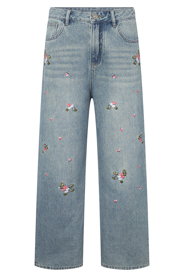 HUNKØN Dolly Denim Trousers Bukser Light Denim