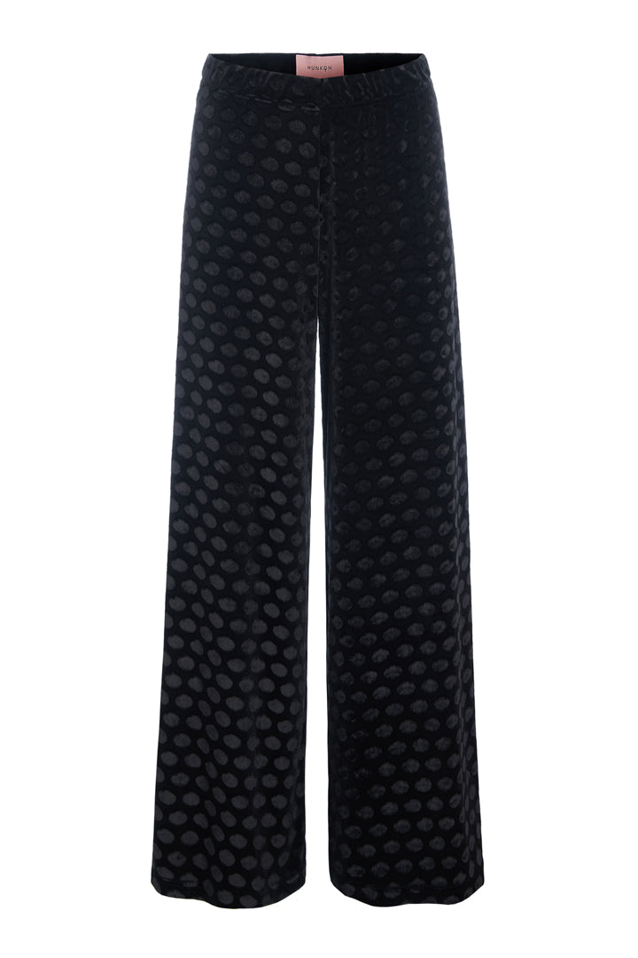 HUNKØN Dottie Trousers Bukser Black w/dots
