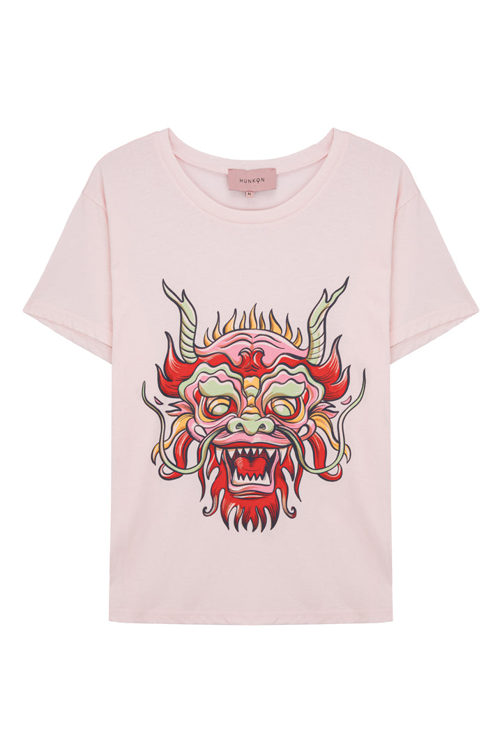 HUNKØN Dragon T-shirt T-shirts Light Pink