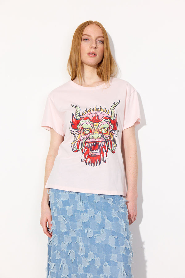 HUNKØN Dragon T-shirt T-shirts Light Pink