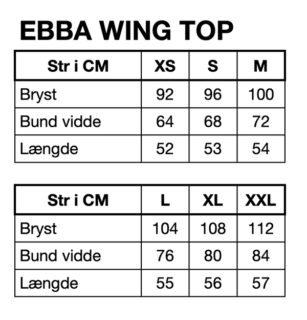 HUNKØN Ebba Wing top Toppe Black