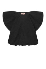 HUNKØN Ebba Wing top Toppe Black