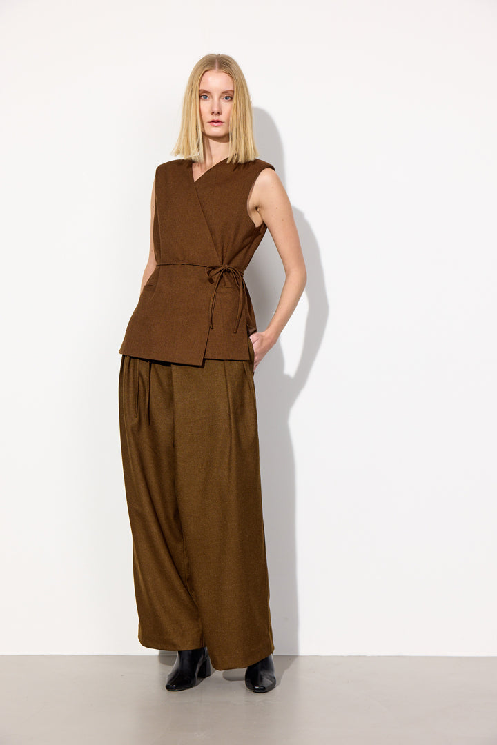 HUNKØN Emiko Trousers Bukser Brown