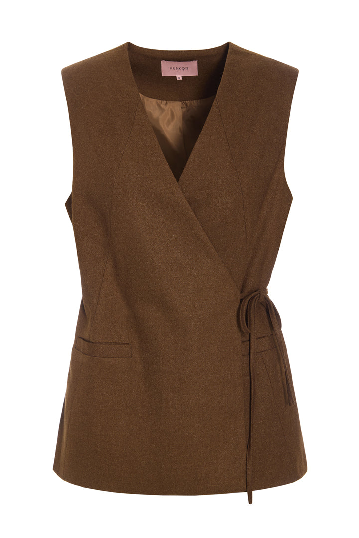 HUNKØN Emiko Vest Vests Brown