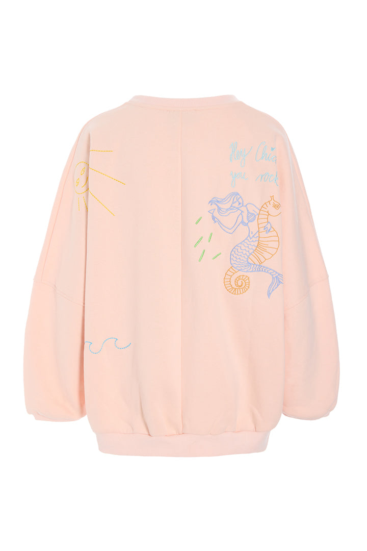 HUNKØN Eva Sweatshirt Sweatshirts Rose