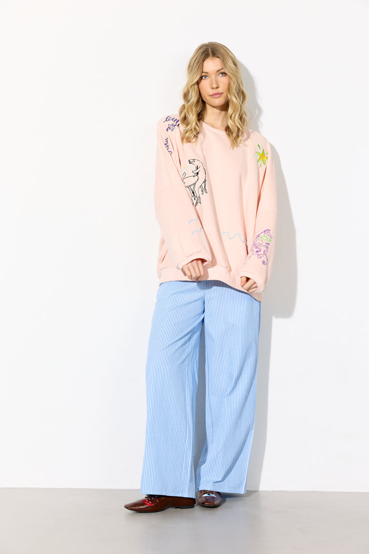 HUNKØN Eva Sweatshirt Sweatshirts Rose