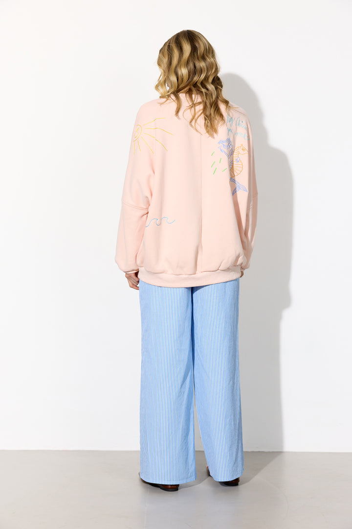 HUNKØN Eva Sweatshirt Sweatshirts Rose