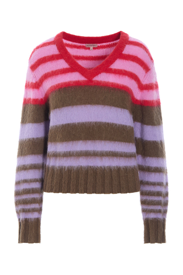 HUNKØN Farah Knit Blouse Bluser Cocoa Rib