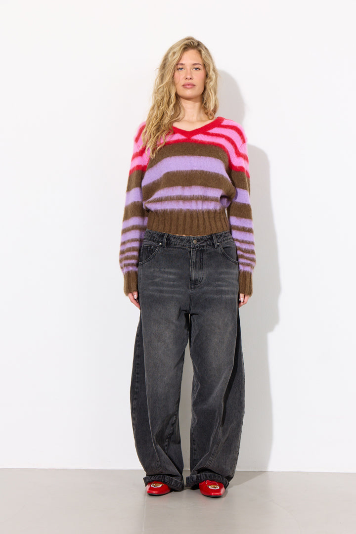 HUNKØN Farah Knit Blouse Bluser Cocoa Rib
