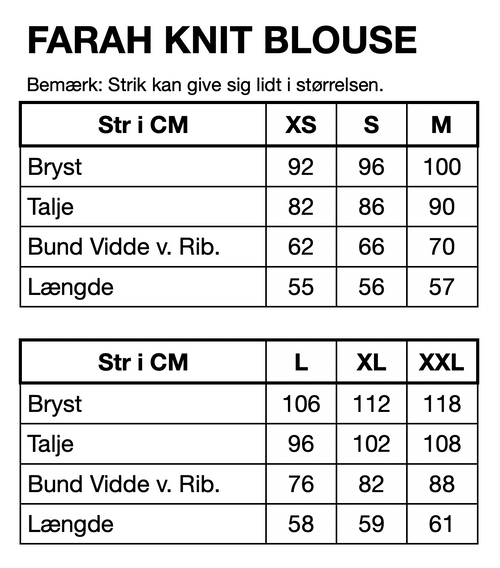 HUNKØN Farah Knit Blouse Bluser Rose Rib