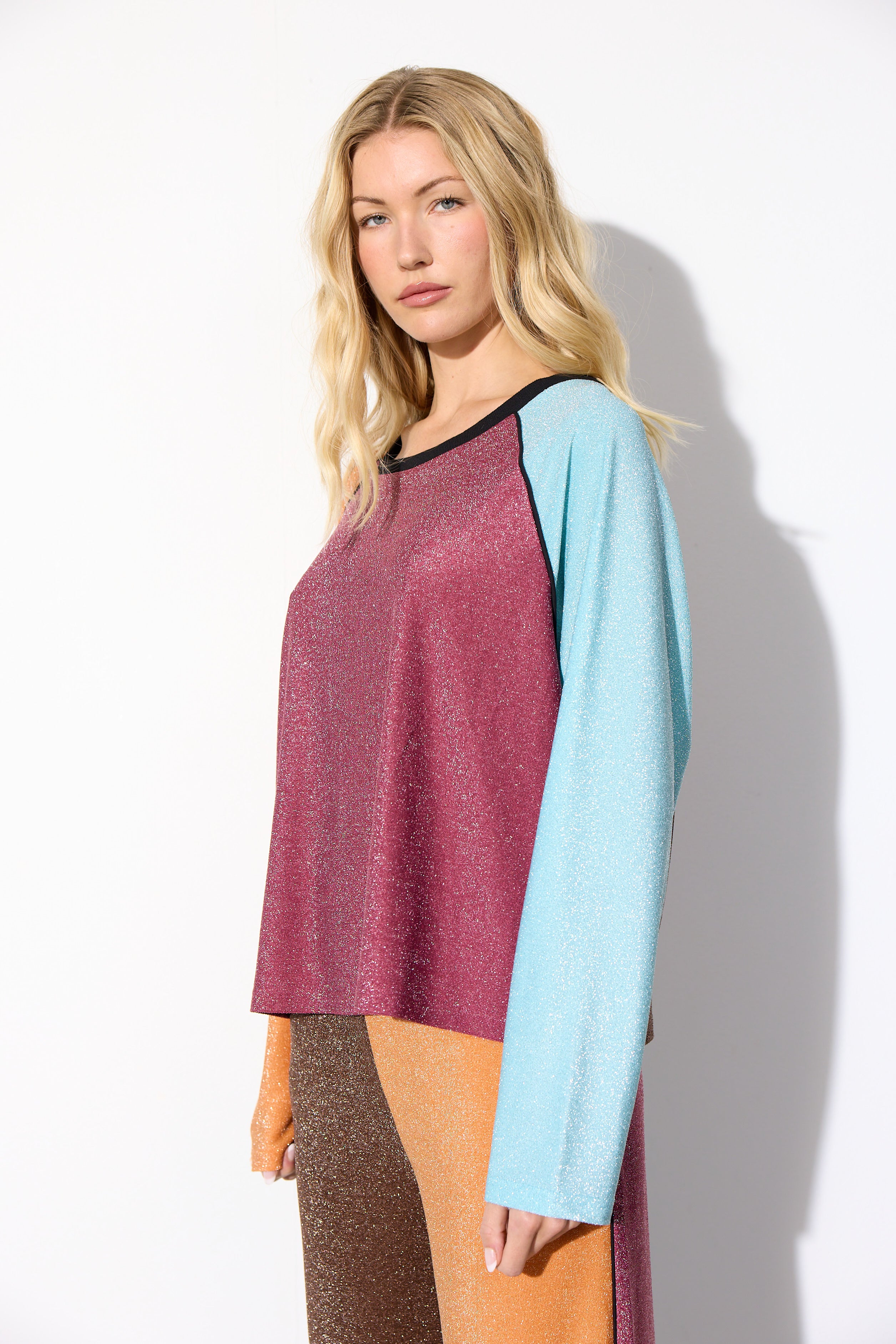 HUNKØN Fatima Blouse Bluser Mixed Glitter