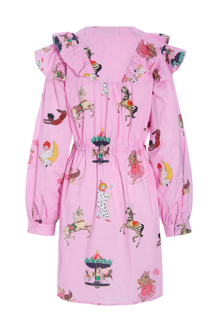 HUNKØN Floss Dress Kjoler Pink Showstopper Art Print
