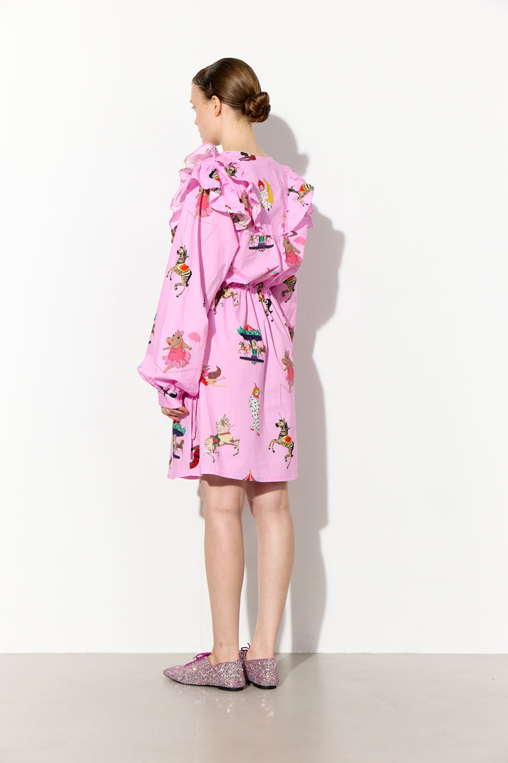 HUNKØN Floss Dress Kjoler Pink Showstopper Art Print