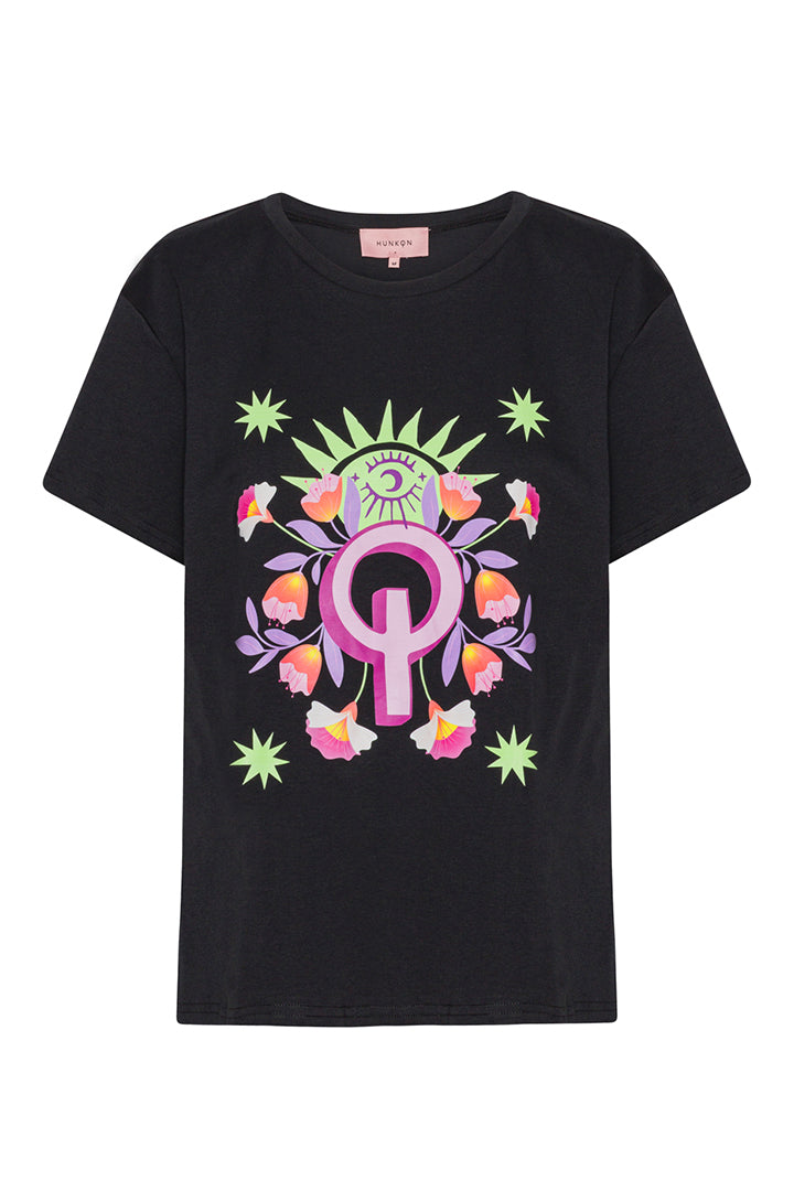 HUNKØN Flowerchild T-shirt T-shirts Black