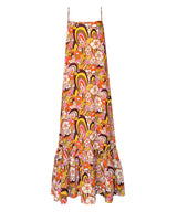 HUNKØN Goldie dress | Farverig Kjole med Orange Floral print