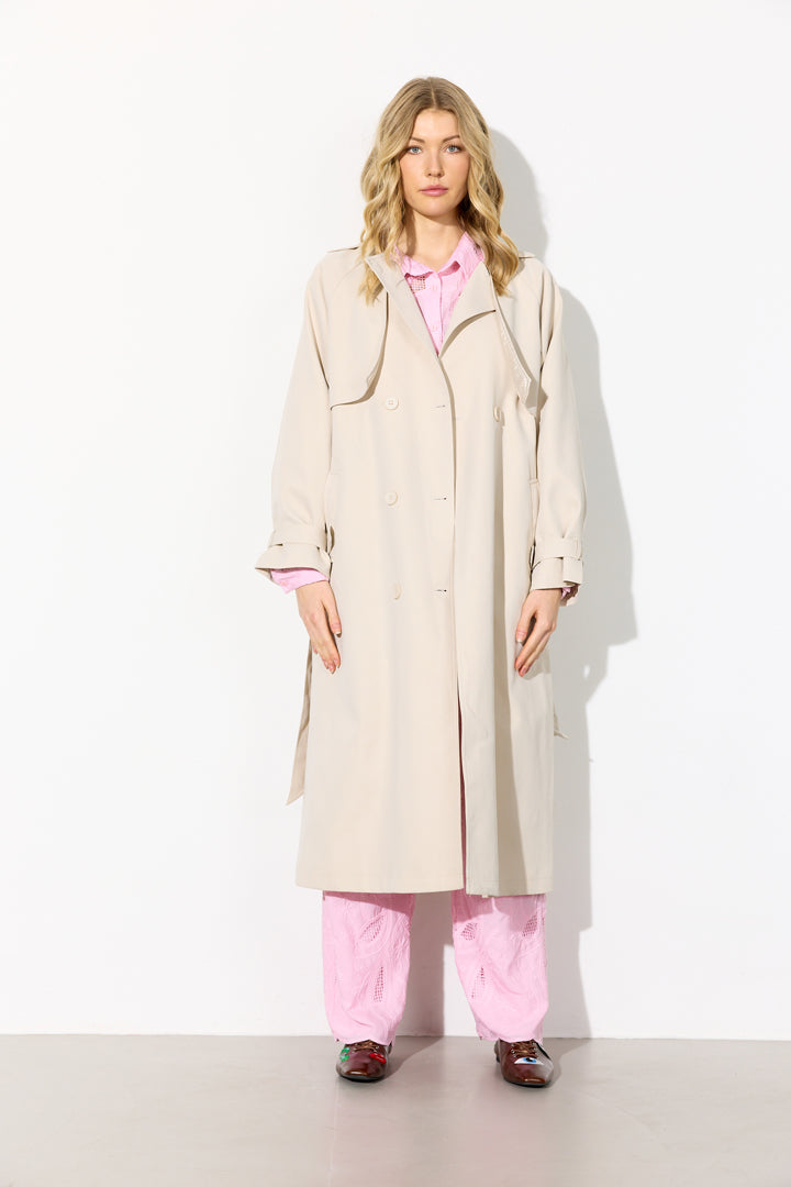 HUNKØN Gunilla Trenchcoat Frakker Cream