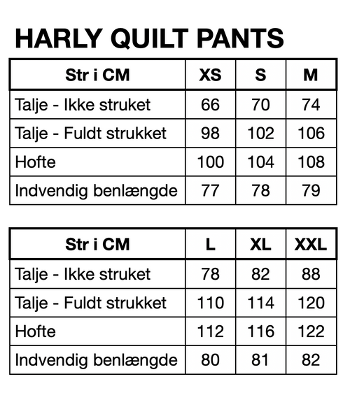 HUNKØN Harly Quilt Trousers Bukser Red Harlequin