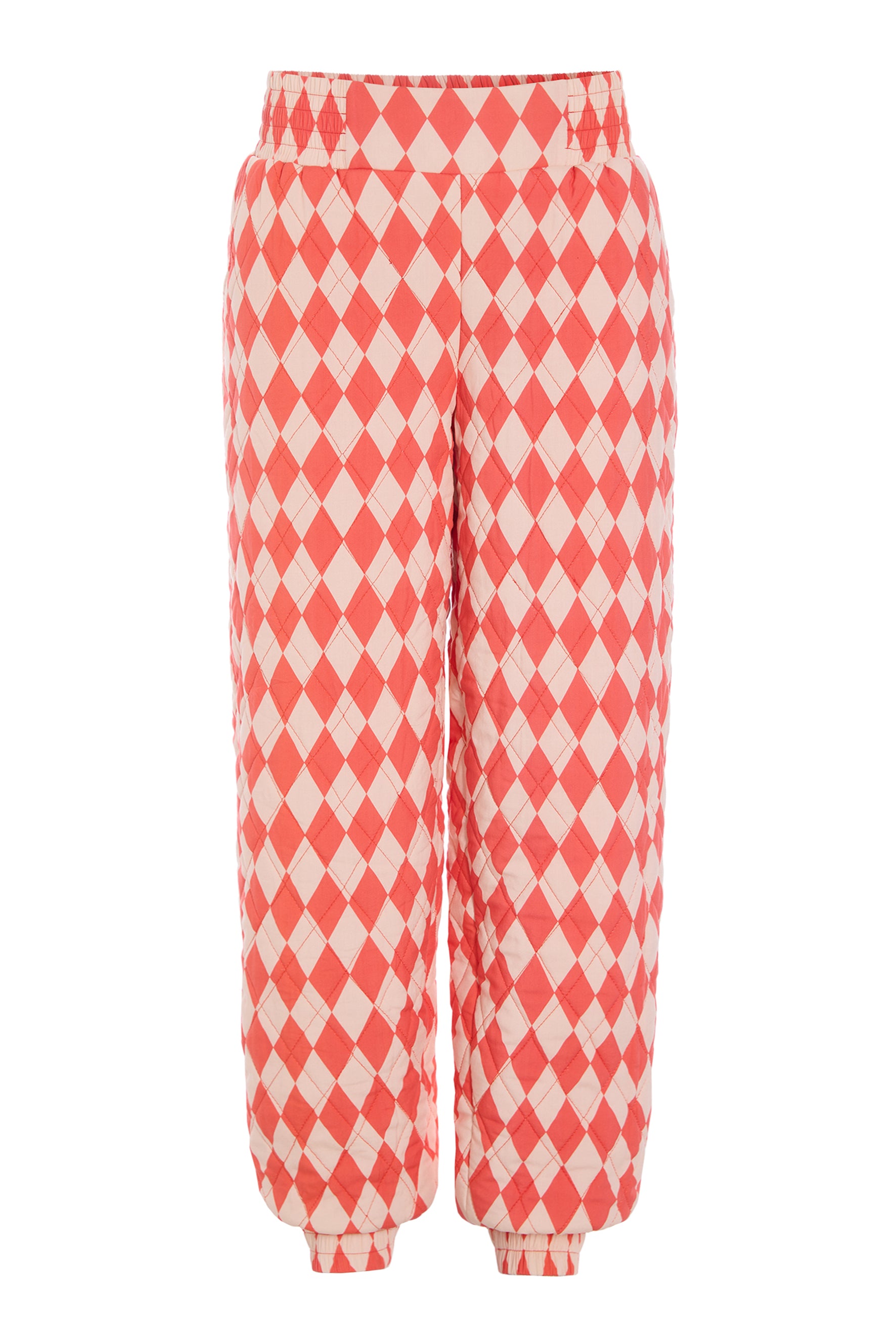 HUNKØN Harly Quilt Trousers Bukser Red Harlequin