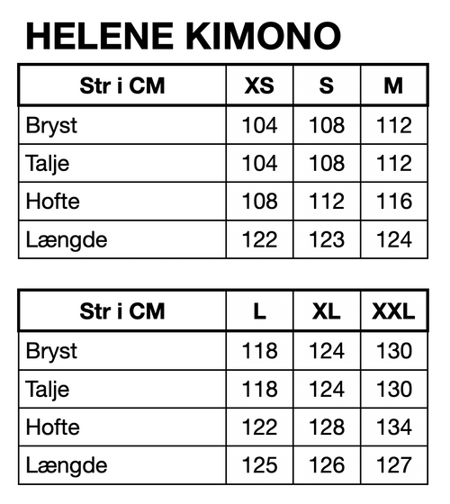 HUNKØN Helene Kimono Kimonoer Bird Blue