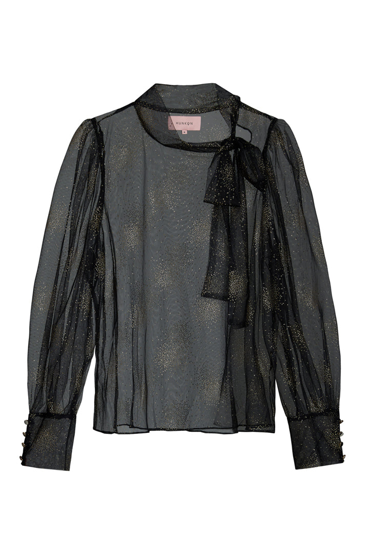 HUNKØN Huxi Blouse Bluser Black