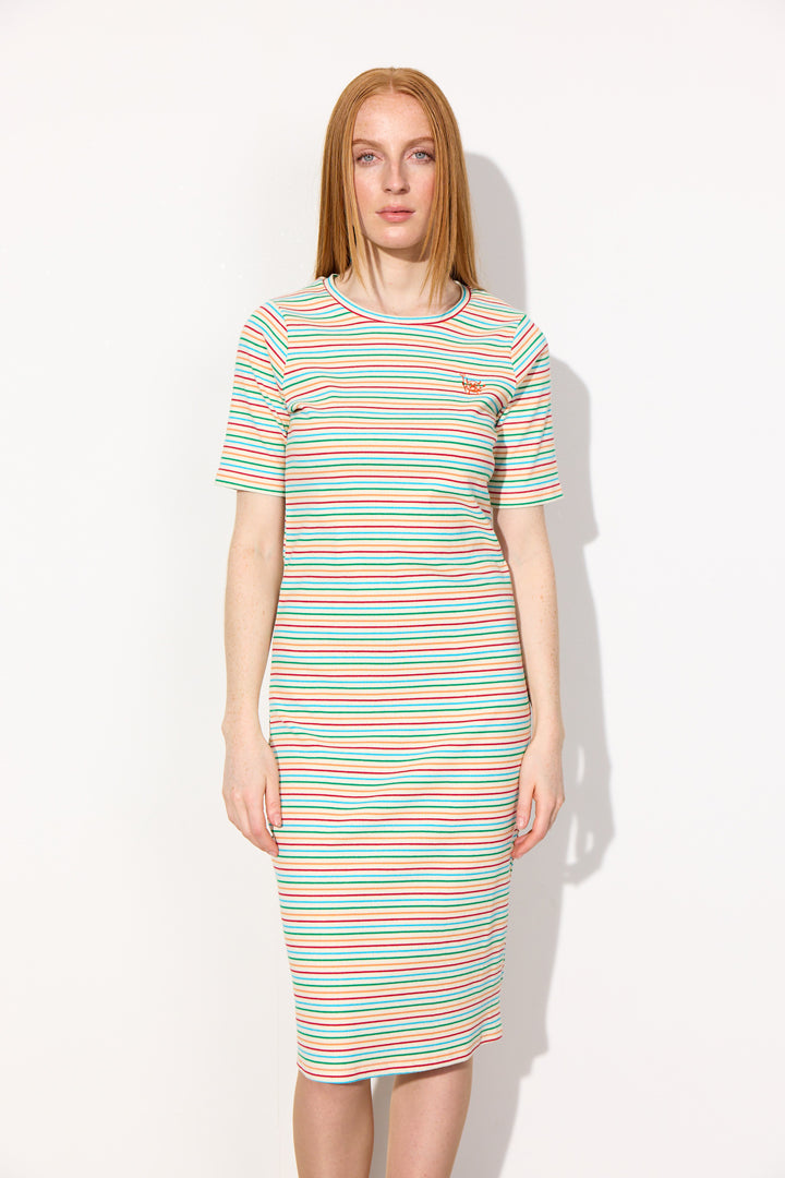 HUNKØN Indie Dress Kjoler Rainbow Striped