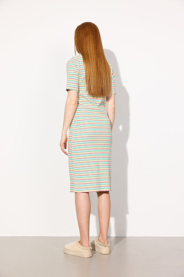 HUNKØN Indie Dress Kjoler Rainbow Striped