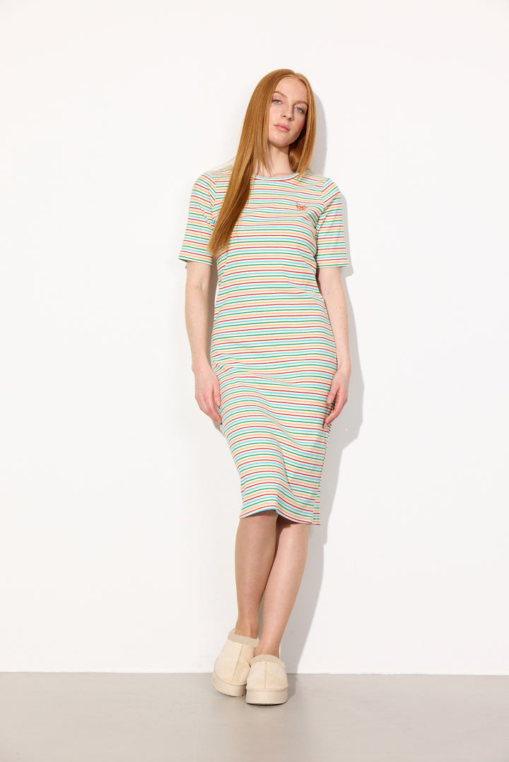 HUNKØN Indie Dress Kjoler Rainbow Striped