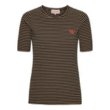 HUNKØN Indie T-shirt T-shirts Brown Striped