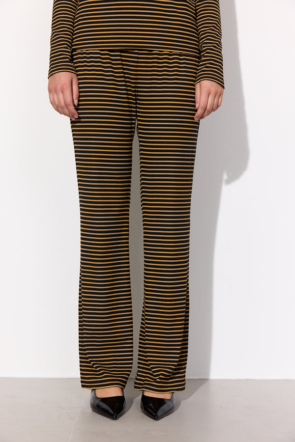 HUNKØN Indie Trousers Bukser Brown Striped