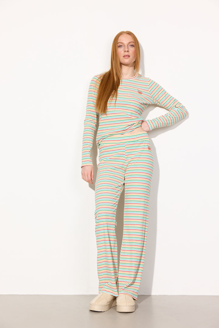 HUNKØN Indie Trousers Bukser Rainbow Striped