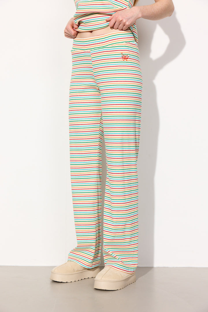 HUNKØN Indie Trousers Bukser Rainbow Striped