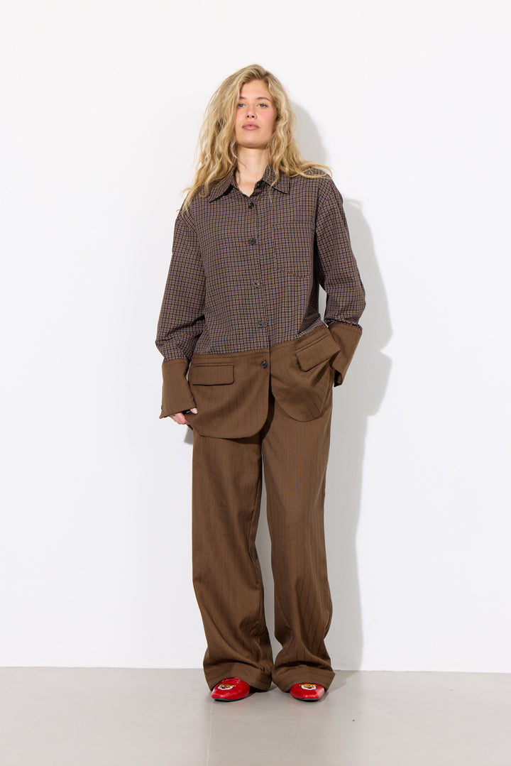 HUNKØN Irena Trousers Bukser Brown
