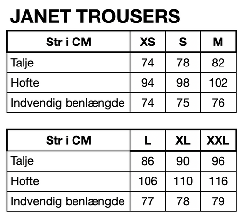 HUNKØN Janet Trousers Bukser Black