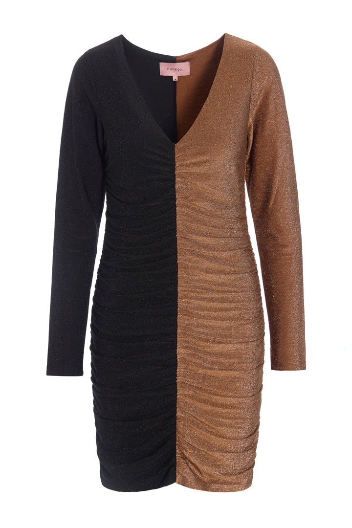 HUNKØN Jasmin Dress Kjoler Brown/Black